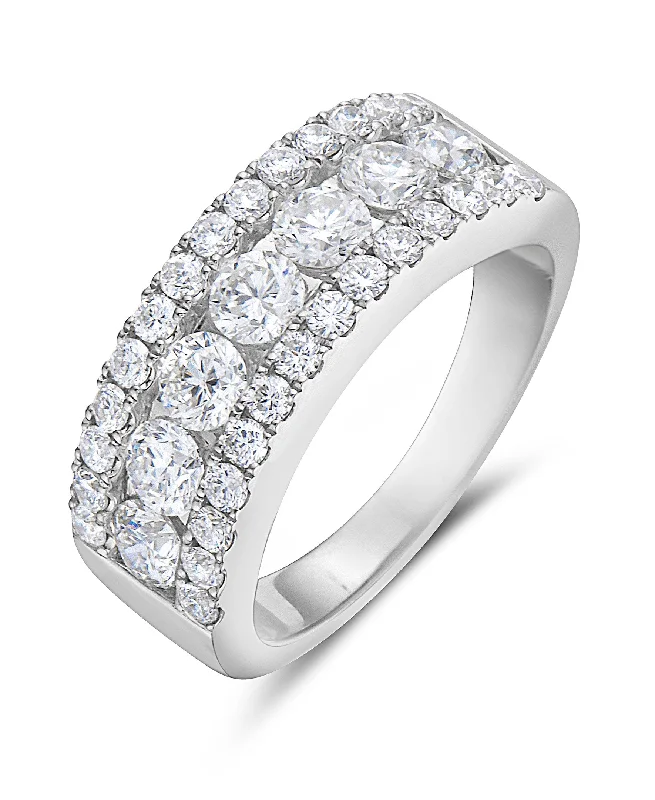 Adjustable Charm Bracelets For A Perfect Fit Bremer Jewelry Round Diamond Fashion Ring in 14K White Gold (2.00ctw)