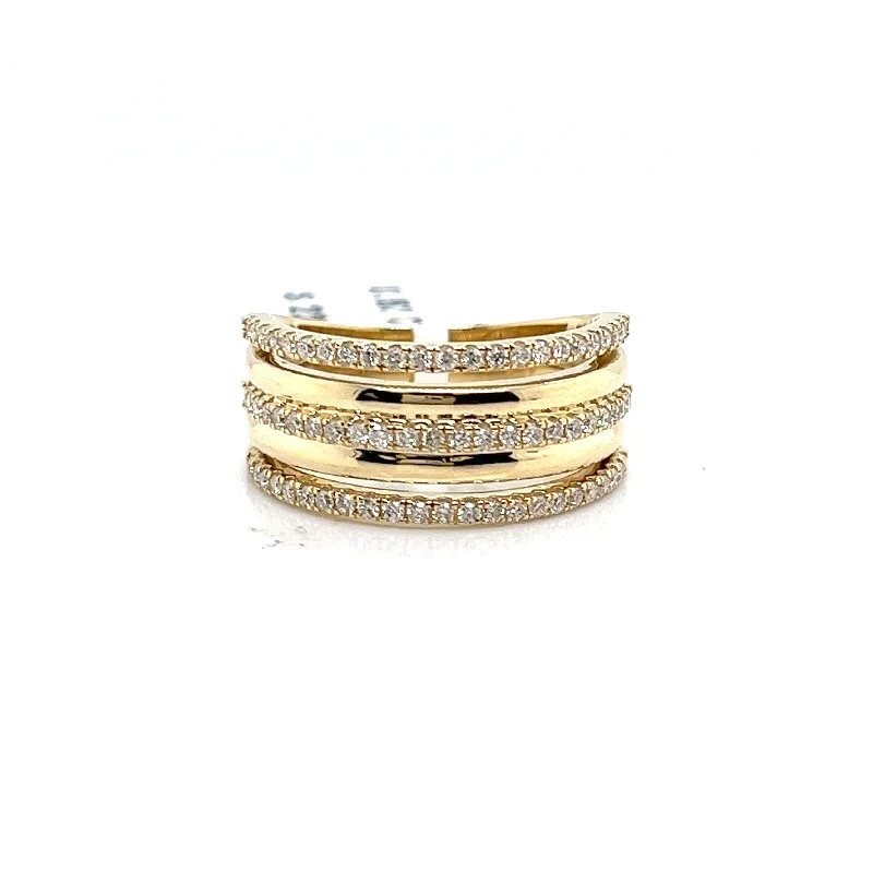Exclusive Jewelry Sale – Limited-Time Discounts Bremer Jewelry Round Diamond Fashion Ring in 14K Yellow Gold (.52ctw)