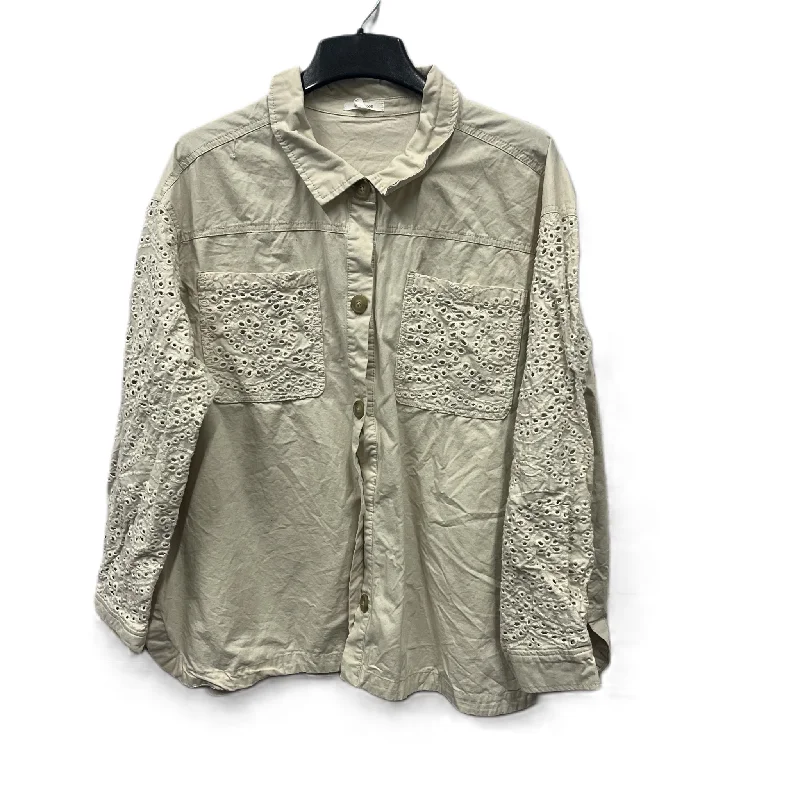 Jacket Shirt By Maurices In Tan, Size: 2x