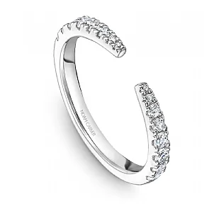 Luxury Jewelry Now At Special Promotional Rates Noam Carver Half Anniversary Diamond Wedding Ring in 14K White Gold (0.36ctw)