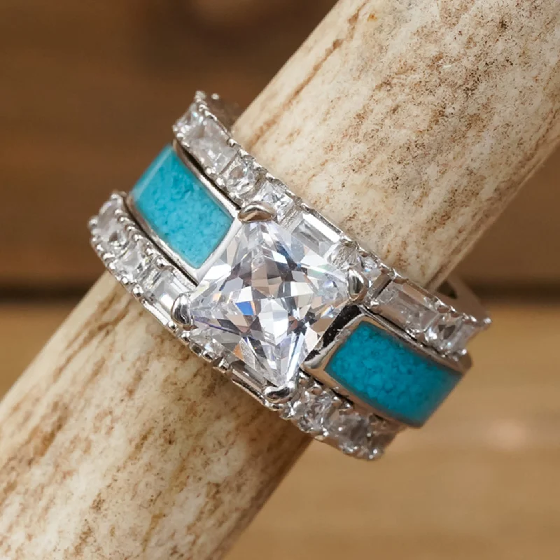 Romantic Heart-Shaped Jewelry For Special Gifts The Grand Sierra Baguette Wedding Set