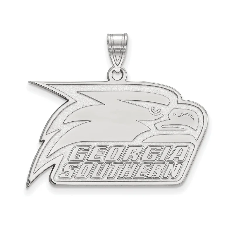 High-Quality Gemstone Jewelry For Special Occasions Sterling Silver Georgia Southern U Large Pendant